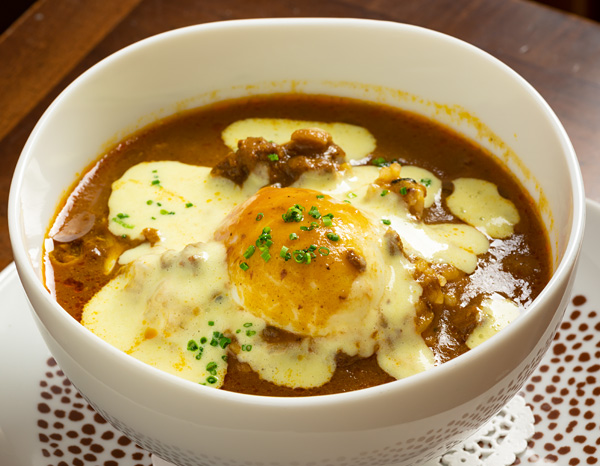 チキンカレー雑炊風（黒米バージョン）