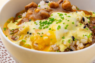 チキンカレー雑炊風（混ぜたイメージ）