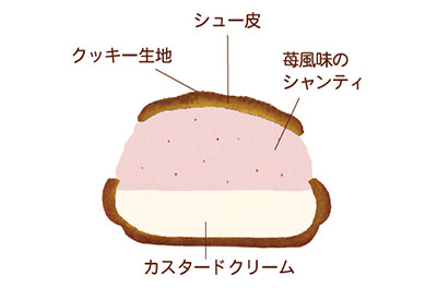 シューアラクレームフレーズ断面イラスト