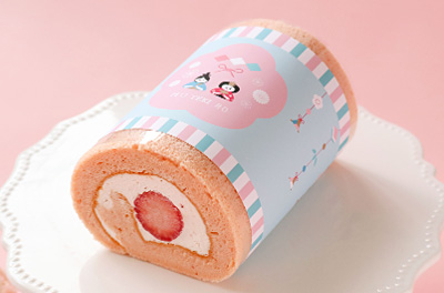 掛け紙付きイチゴミルクロール