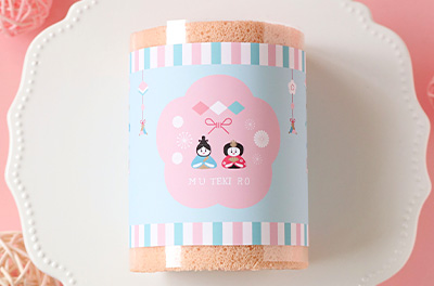 掛け紙付きイチゴミルクロール